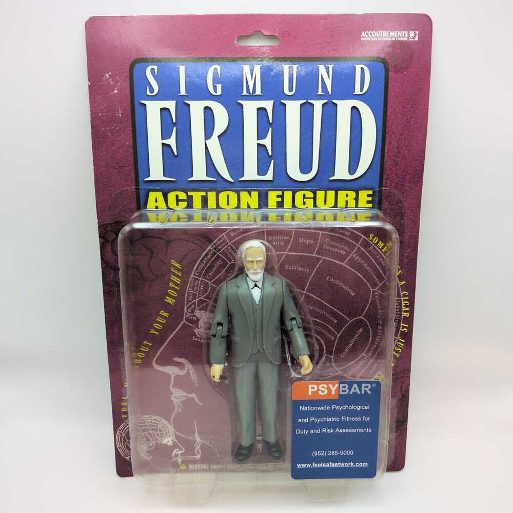 New in Box Vintage 2002 Sigmund Freud Psychology Action Figure Accoutrements